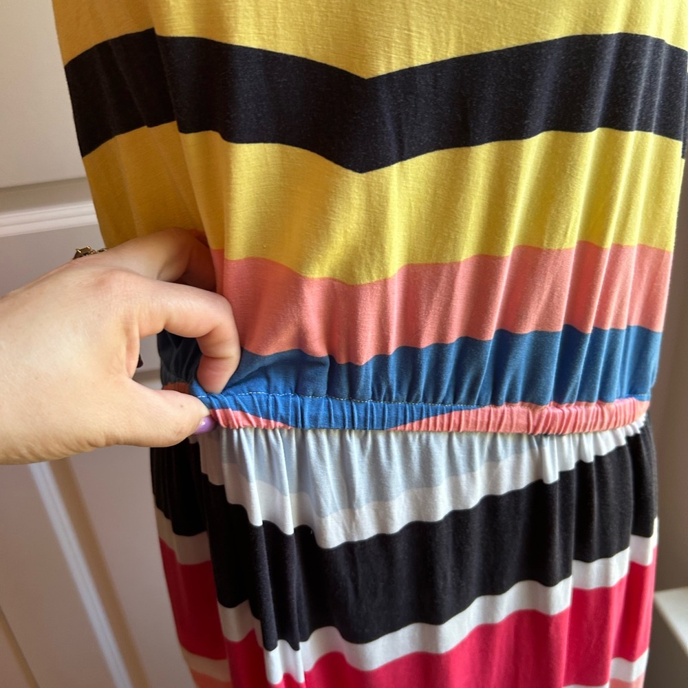 Lane Bryant Chevron Midi Dress EUC - Picture 7 of 8